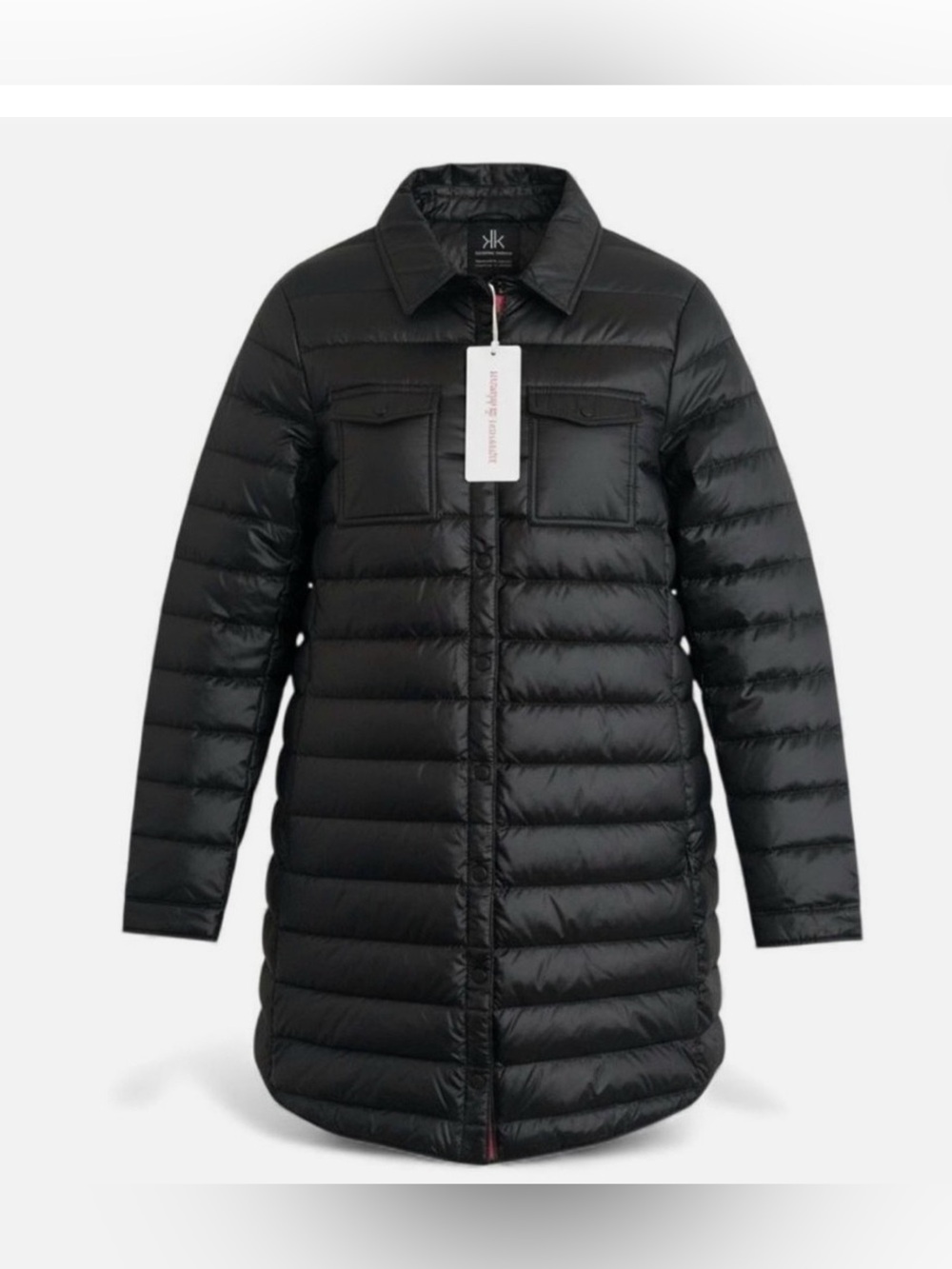 Krimson Klover “Annie Long Shacket STP”  Quilted Long Down Puffer